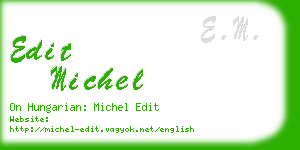 edit michel business card